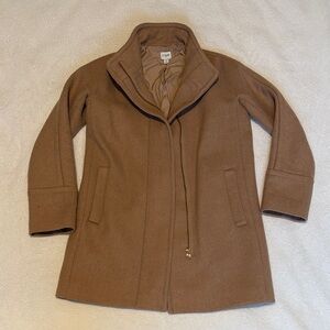 J. Crew Factory Camel Wool Blend City Coat